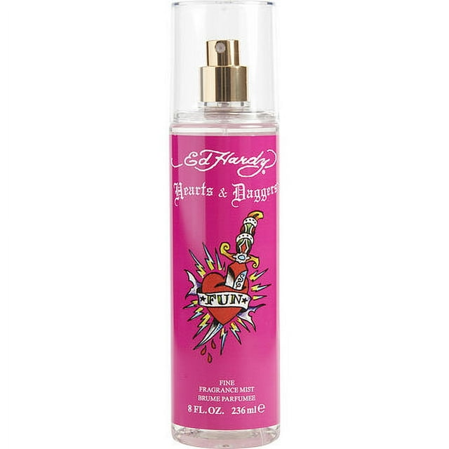 Perfume Ed Hardy de Christian Audigier en forma de corazón y dagas, 240 ml