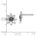 thumbnail image 3 of Primal Silver Sterling Silver Rhodium-plated Sunflower Post Earrings, 3 of 5