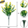 thumbnail image 3 of Artificial Mini Rose Shrub, Fake Bush Simulation Eucalyptus Grass Greenery Leaves Plastic Plants Indoor Outdoor Outside Home Garden Office Bathroom Verandah Wedding Décor Decoration Planter Filler, 3 of 3