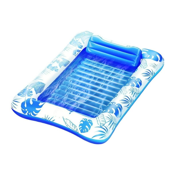 Flotador inflable para piscina, ligero, de PVC, para deportes acuáticos Azul