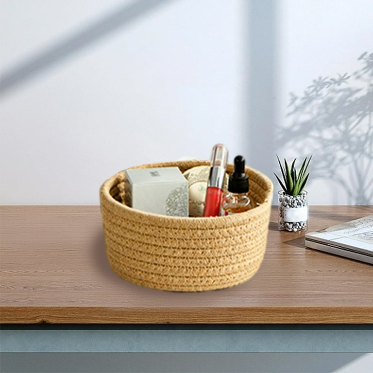 hengsof Macrame Decorative Cotton Rope Storage Basket Boho Nursery