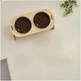 thumbnail image 4 of Wooden Elevated Pet Feeding Bowls 2 Large Capacity Stainless Steel Pet Feeding Bowl Feeder Suitable for Cats and Little Dogs, 4 of 6