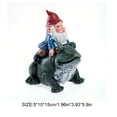 thumbnail image 4 of Enqiretly Dwarf Riding Frog Garden Gnomes Hand-made Hand Painted Exquisite Ornaments, 4 of 6