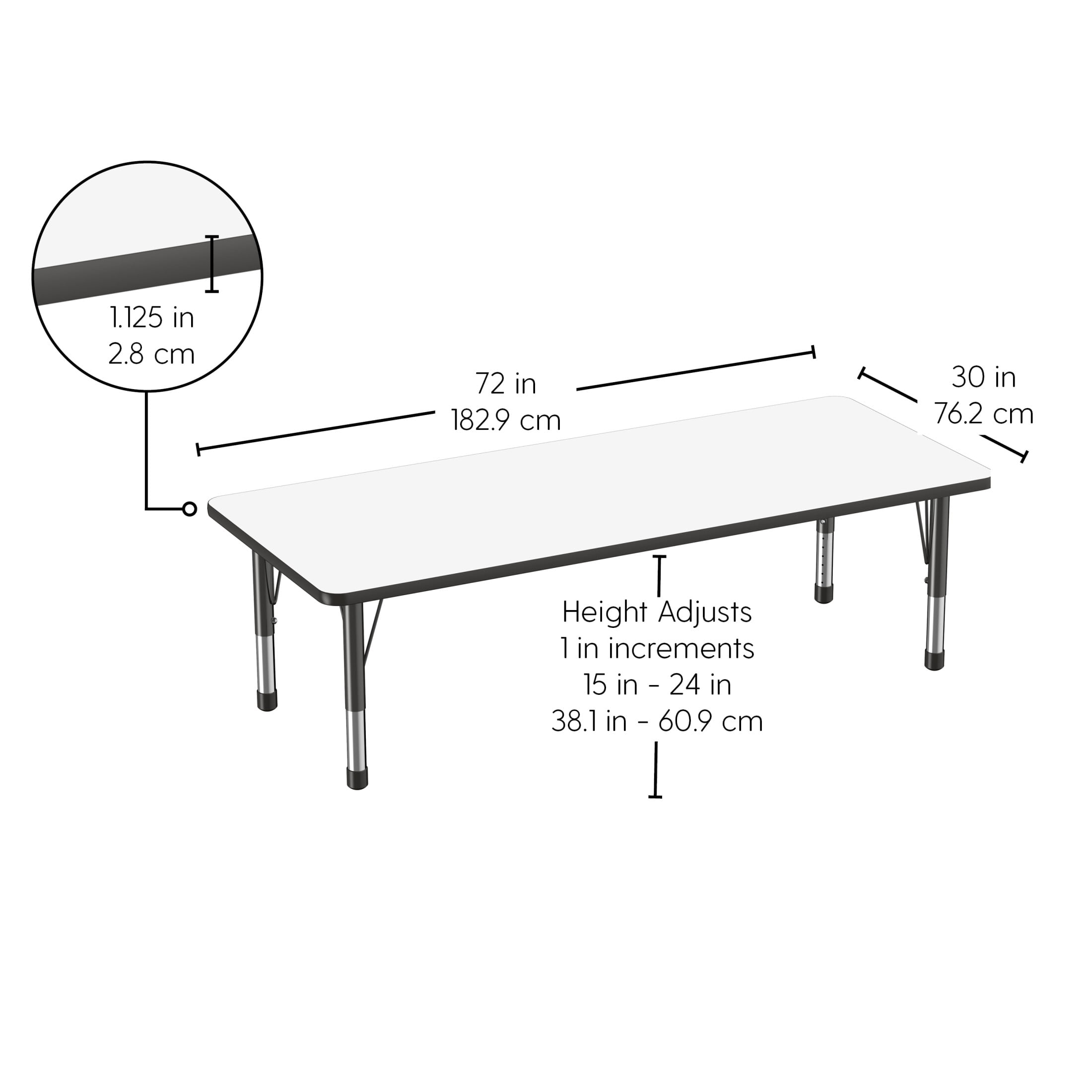 Factory Direct Partners Kids Dry-Erase Activity Table and Stack Chair Set, White Red