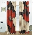 thumbnail image 2 of White Flowers and Red Flowers Blackout Curtains for Living Room Bedroom 55W x 72/84L Insulated Window Drapes 2 Panels, 2 of 6
