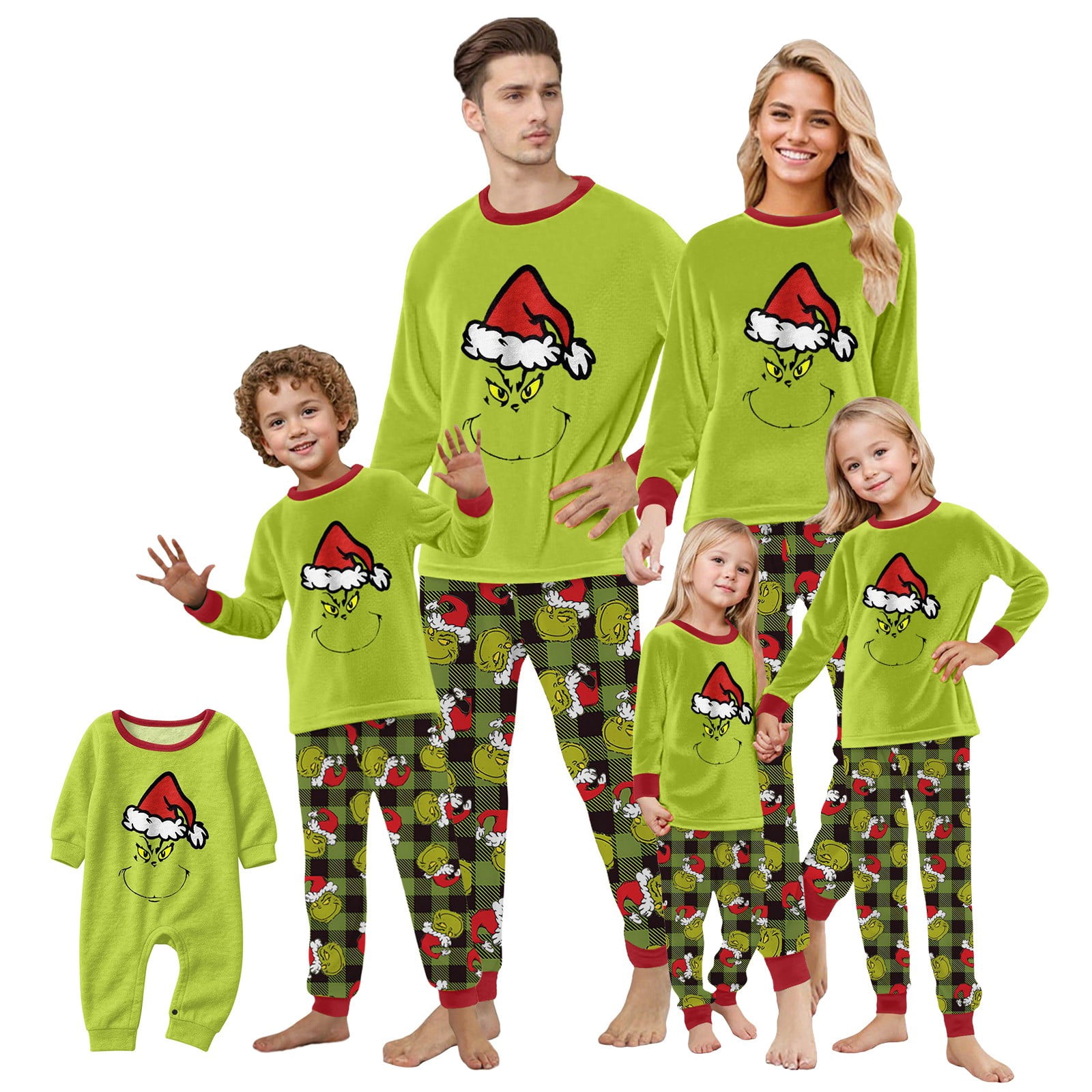 Grinch Christmas Family Matching Pajamas Set 2025, Separate Sizes for ...