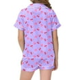 thumbnail image 5 of Toddler Satin Pajama Set Valentines Pjs Short Sleeve Heart Button Down Nightwear Boys Pajamas 2-3 Years, 5 of 5