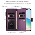 thumbnail image 4 of for Oukitel C50 Phone Case Wallet protective case leather Cover with magnetic closed cVioletit card slot shockproof protection phone case, 4 of 7