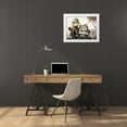 thumbnail image 3 of School, Company 24x19 White Modern Wood Framed Museum Art Print Titled - Elephants With Their Mahout, 3 of 4