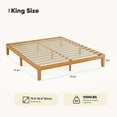 thumbnail image 3 of Gianna Solid Wood Bed Frame, Bed Base with Wood Slat Support, No Box Spring Needed，King Size, 3 of 5