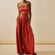 thumbnail image 1 of Trajes De Mujer Trajes Trajes de mujer para mujer Trajes Casual sin mangas Suelto Sexy Traje de playa de 2 piezas Cgtredaw Rojo Xl-Personalizado para Mujer, 1 of 1