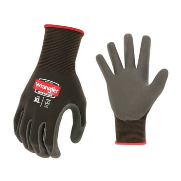 Wrangler Men’s Comfort Grip Work Gloves – X-Large, Touchscreen Compatible Glove, Breathable, Durable Grip