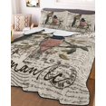 thumbnail image 3 of Quilts Twin Size, Vintage Birds Soft Comforter Bedding Set for Bed, Country Envelope Postmark Farmhouse Botancial Lightweight Quilted Bedspread with Pillow Cover(2 Pieces) for All Season, 68x86 Inch, 3 of 6