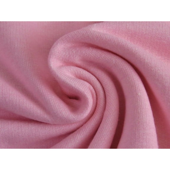 Minerva Melange Fleece Back Sweatshirt Stretch Knit Fabric Pink - per yard
