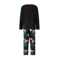 thumbnail image 5 of Fiomva Family Matching Christmas Pajamas Set Outfits Long Sleeve Elk Printed Tops Plaid Pants Sleepwear, 5 of 10