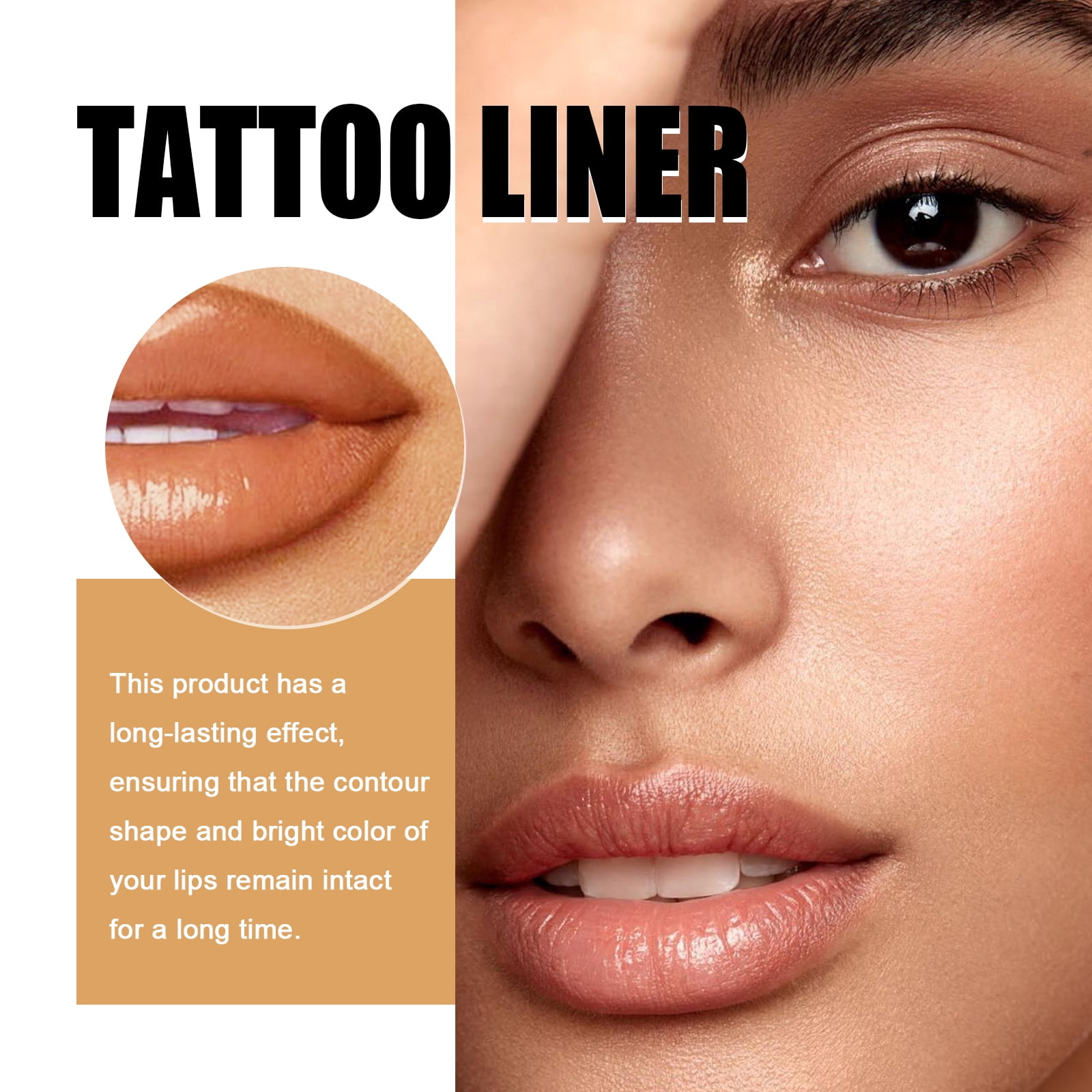 Alvantor Lip Liner, Long Lasting Waterproof Peel Off Lip Stain, Highly Pigmented Color and Transfer Proof Matte Finish, Light Brown 0.17fl.oz