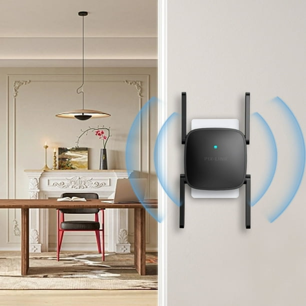 Repetidor WiFi 300Mbps.4G Expansor Inalámbrico Cuatro Antenas Amplía la Cobertura WiFi Mejora Mini Router Doméstico Repetidor WiFi