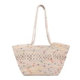 thumbnail image 2 of Bolso de hombro de cuerda de algodón tejido jinwen bolso tejido vacaciones playa Beige, 2 of 3