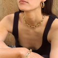 thumbnail image 4 of ZAXARRA Femmes Punk Collier Creux Géométrie Pull Pendentif Chaîne de Cou, 4 of 6