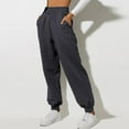 thumbnail image 5 of Petite Sweatpants For Women Trendy Elastic Waist Cinch Bottom Lounge Pant Lightweight Baggy Joggers With Pocket, 5 of 7