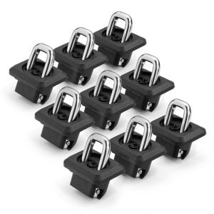 Blocker Tie Ring Bull Ring 1001 -9 pack Retractable, Sidewall Truck Tie Down Anchor points | 07-19 Silverado Sierra | 15-19 Colorado Canyon ()