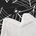thumbnail image 4 of Halloween Throw Blanket White Spider Web Print Bed Blanket for Kids Boys Girls Room Decor, Gothic Skull Blanket for Couch Sofa, Soft and Breathable Fleece Blanket(60 x 80 Inches), 4 of 5