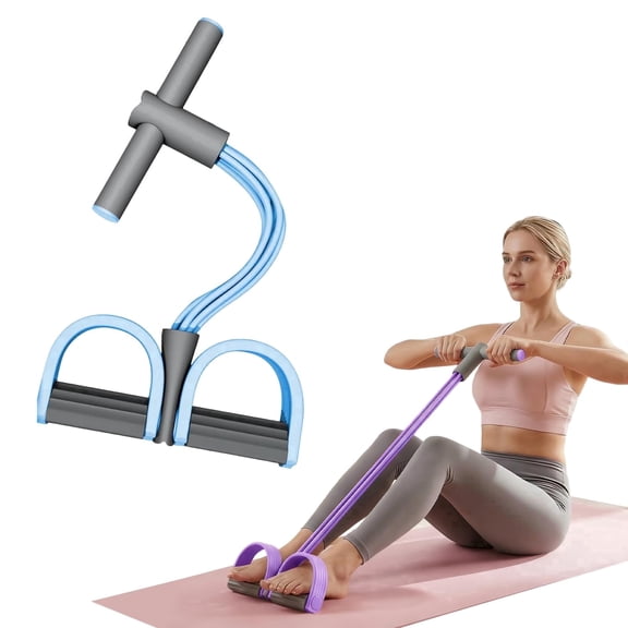 Sdknv Pedal Resistance Bands with Handles, 6-Tube Multifunction Elastic Yoga Resistance Band, Natural Latex Exercise Bands Resistance, Stretching Workout Fitness Bands for Abdomen, Waist, Arm, Leg