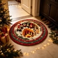 thumbnail image 6 of AZXY Christmas Decorations 3D Gnome Round Rug, Visual Illusion Crystal Velvet Floor Mat, Holiday Circular Area Rug for Entryway Living Room Bedroom Indoor Xmas Home Party Tabletop Decor, 6 of 6