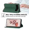 thumbnail image 3 of Decase Fit for Google Pixel 7 Pro Synthetic Leather Wallet Case with Card Holder,Flip Folio Magnetic Closure,Kickstand,Wrist Strap Cover Case for Google Pixel 7 Pro, Green, 3 of 8