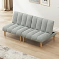 thumbnail image 6 of Aukfa Upholstered Futon Convertible Sofa Bed 8 Legs Futon Couch, Corduroy, Gray, 6 of 10
