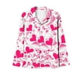 thumbnail image 3 of Valentines Day Gifts!Iyufng Valentine's Day Womens Pajama Sets,Casual Loose Fashion Valentines Love Heart Printed Long Pants Long Sleeve Turndown Collar Sleepwear Sets S-XXXL, 3 of 4