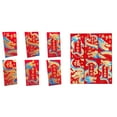 thumbnail image 2 of LCXmlly Enveloppes Rouges Chanceuses 6 Pcs Enveloppes Rouges Surface Lisse Couleur Vive Enveloppes d'Argent Chanceux, 2 of 8