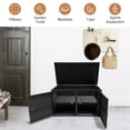 thumbnail image 4 of Spaco 88 Gallon Garden Patio Rattan Storage Container Box-Black, Travel Outdoor Storage Container Box, 4 of 7