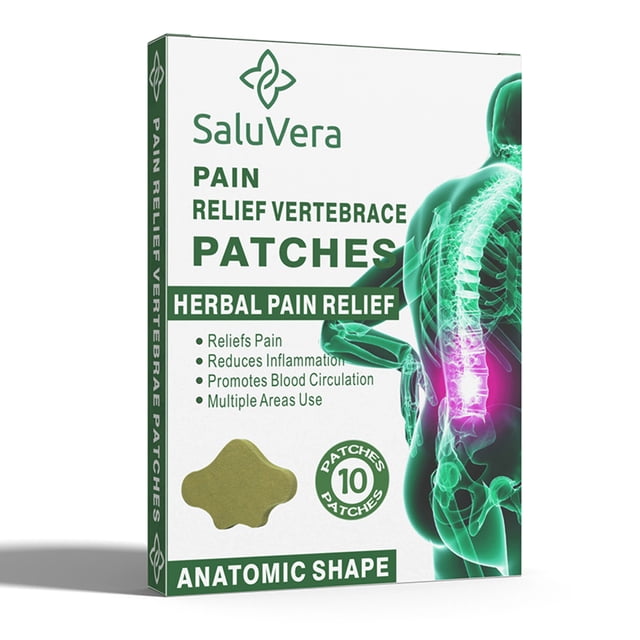 SaluVera, 10 unidades/caja, parches para aliviar el dolor en la vértebra Lumbar, extracto SaluVera Parche de la vértebra lumbar