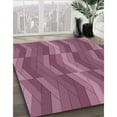 thumbnail image 3 of Ahgly Company Machine Washable Indoor Square Transitional Dark Raspberry Purple Area Rugs, 5' Square, 3 of 7