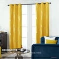 thumbnail image 4 of Deconovo Kitchen Curtains for Small Window, Silver Wave Foil Printed,Grommet Top Drapes (42 x 45 inch, Mellow Yellow, 2 Panels), 4 of 8