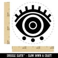 thumbnail image 2 of Large Iris Evil Eye Nazar Charm Self-Inking Rubber Stamp Ink Stamper - Blue Ink - Small 3/4 Inch, 2 of 7