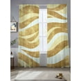 thumbnail image 2 of Gold Wave Sheer Curtains for Living Room Bedroom, Light-filtering Sheer Curtain, Abstract Rod Pocket Voile Window Treatment Drapes, 52’’Wx108’’L, 2 Panels Set, 2 of 7