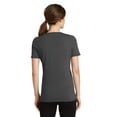 thumbnail image 2 of Port Company Ladies Performance Blend Neck Tee-S (Charcoal), 2 of 6