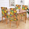 thumbnail image 2 of Yayeee 2 Pack Dining Chair Covers Stretch Parson Chairs Slipcovers Seat Protector, Retro Autumn Leaves, 2 of 6