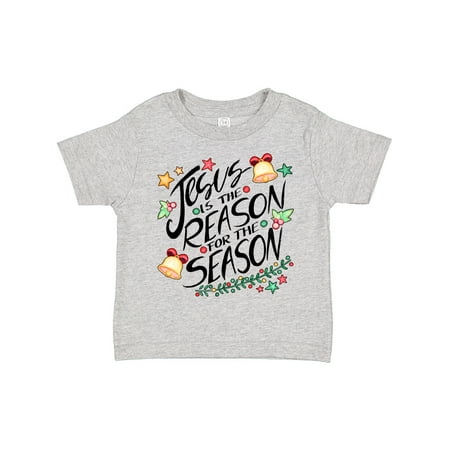 

Inktastic Jesus is the Reason for the Season Christmas Bells and Stars Gift Toddler Boy or Toddler Girl T-Shirt