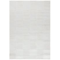 SAFAVIEH Stella Baldwin Checkered Indoor/Outdoor Area Rug, Ivory, 8'2" x 10'