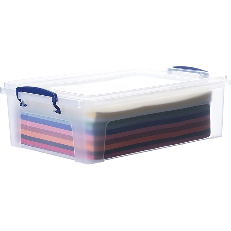 10 Qt Clear Plastic Storage Bins with Lids and Latches Organizing