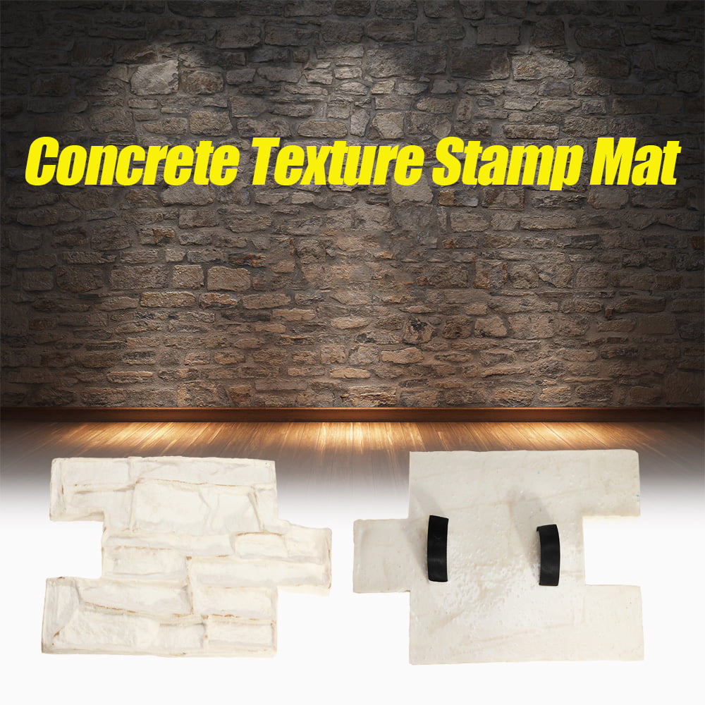 2PCS SET Stone Decorative deck boar Concrete Cement  Texture Stamp Mat Silicone 