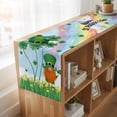 thumbnail image 6 of St. Patrick's Day Table Runner, Lucky Gnomes Shamrock Leaves Flower Rainbow Washable Cotton Linen Table Runners 36 Inches Long, Dresser Scarf Runner for Nightstand/End Tables/Round Tables 13''x36'', 6 of 9