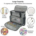 thumbnail image 4 of Coffee Maker Storage Bag, Coffee Machine Storage Bag Waterproof Travel Carrying Organizer Case, Multifunctional Travel Storage Bag for Outdoor, Dustproof Tote Bag with Shoulder Strap Gray, 4 of 5