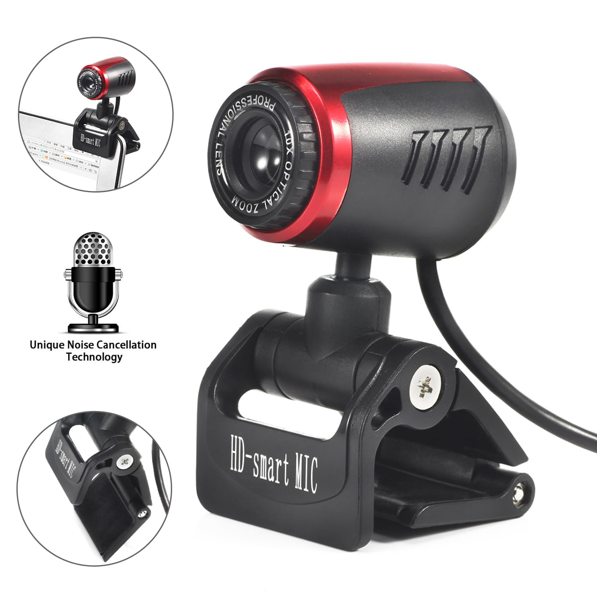Full HD Webcam 1080p Caméra USB 3.0 2.0 avec microphone pour PC Portable Ordinateur Mac 