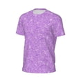 thumbnail image 6 of Wukai Lilac Glittering Print Men's Short-Sleeved Mesh T-Shirt,Quick-Dry Short Sleeve Workout T-Shirt-6X-Large, 6 of 8