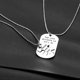 thumbnail image 5 of Conjunto de collar para pareja: "El amor entre nosotros será eterno". Regalos para San Valentín, cumpleaños y aniversario para parejas (plata)., 5 of 5