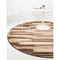 thumbnail image 3 of Rugs.com Equinox Collection Rug – 8' Round Brown Low Rug Perfect For Kitchens, Dining Rooms, 3 of 9